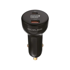 Küzler UDO-101: Cargador de Carro Ultra Rápido 100W con Pantalla LED y Doble Puerto