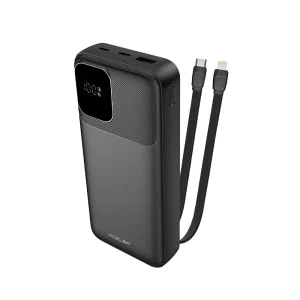 Küzler ANKE-107N: Powerbank 20,000 mAh de Carga Súper Rápida 22.5W con Cables Incorporados