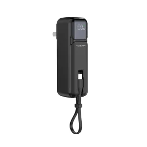 Küzler LITRYQ-101: Powerbank Híbrido 5,000 mAh con Enchufe de Pared y Carga Rápida 22.5W