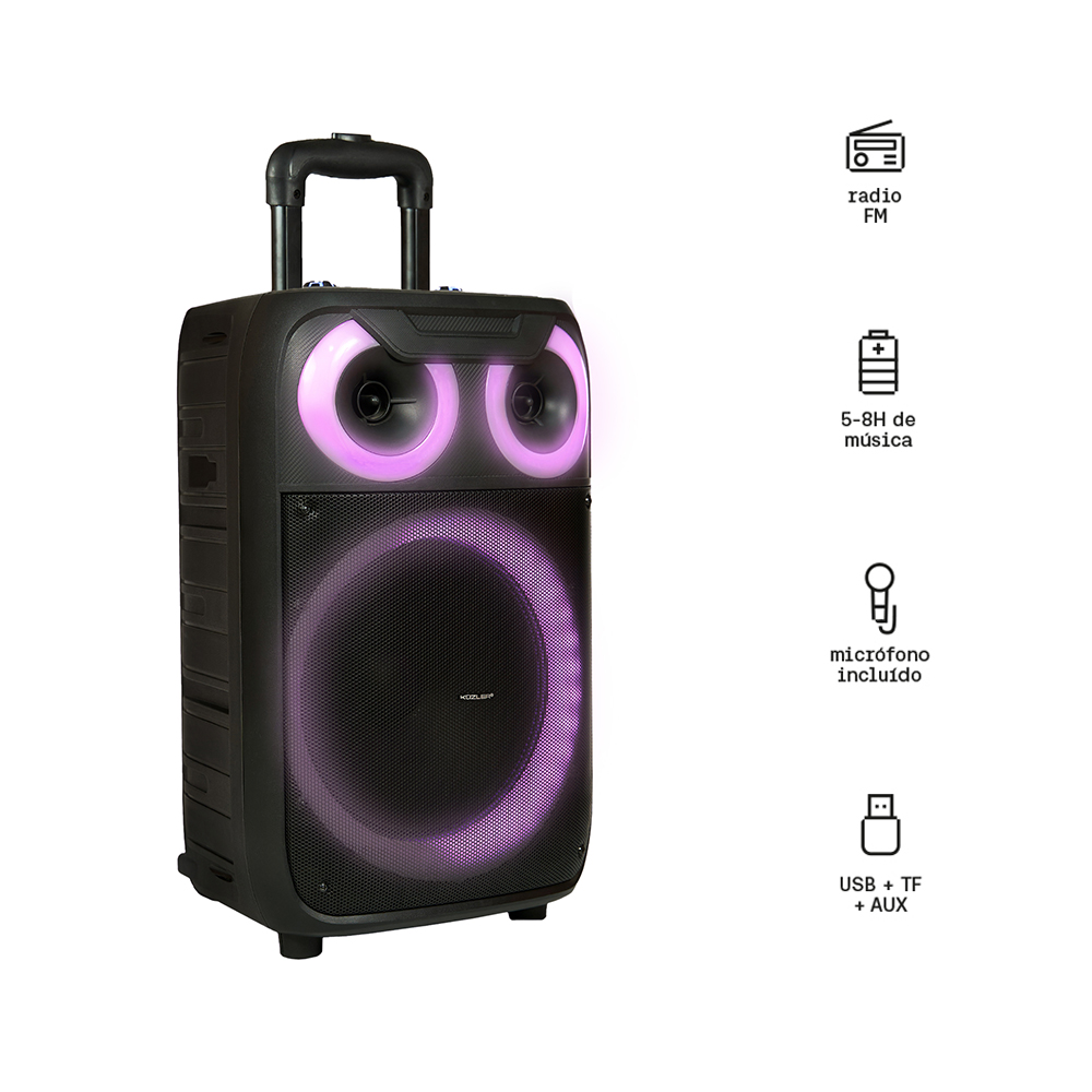 KUZLER PARTY SPEAKER LED 1600W ERWIN-102 - Imagen 8