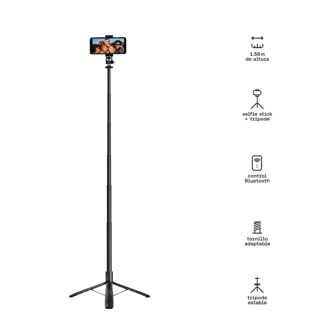 KUZLER TRIPODE SELFIE STICK MULTIFUNTIONAL ANSUN-103 - Imagen 2