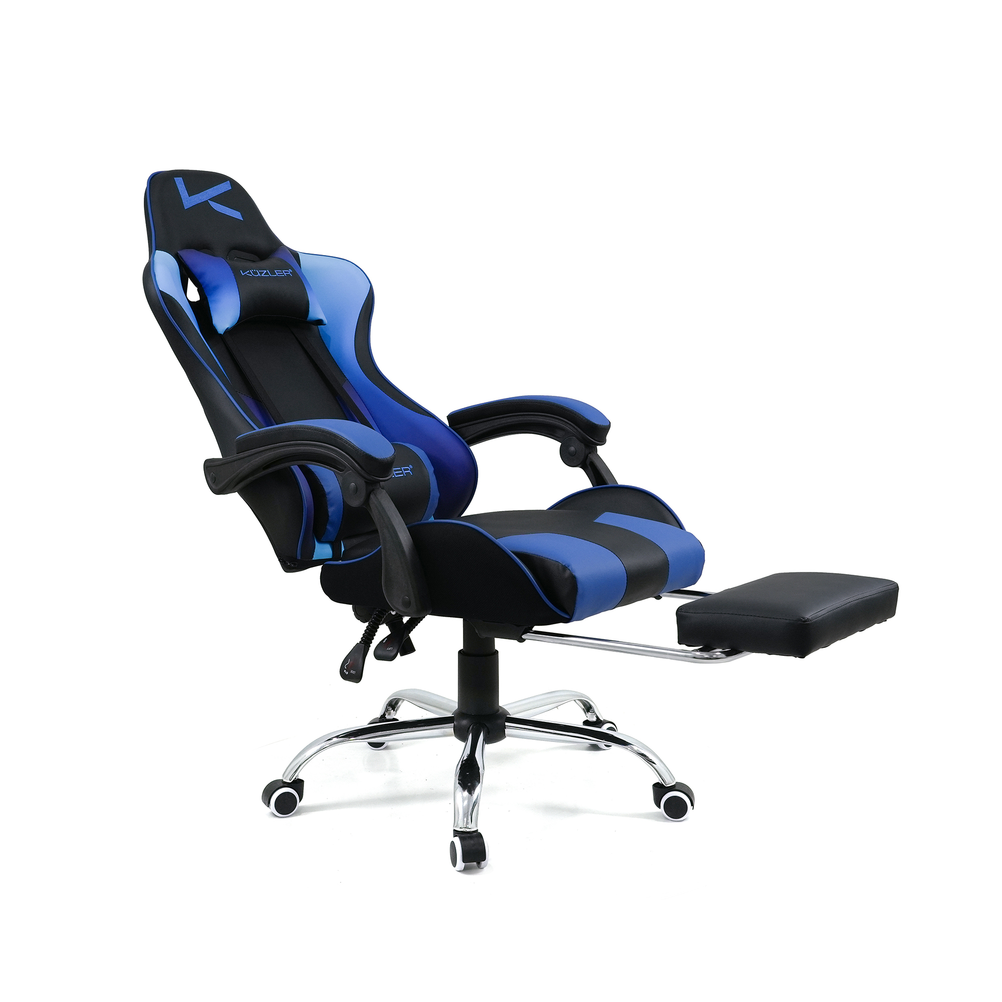 KUZLER SILLA GAMER NEGRO-AZUL RIK-101A - Imagen 6