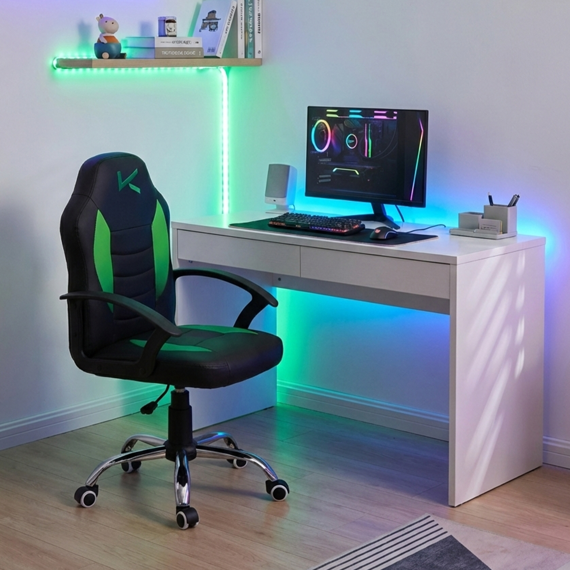 KUZLER SILLA GAMER KIDS VERDE TARN-101G - Imagen 6