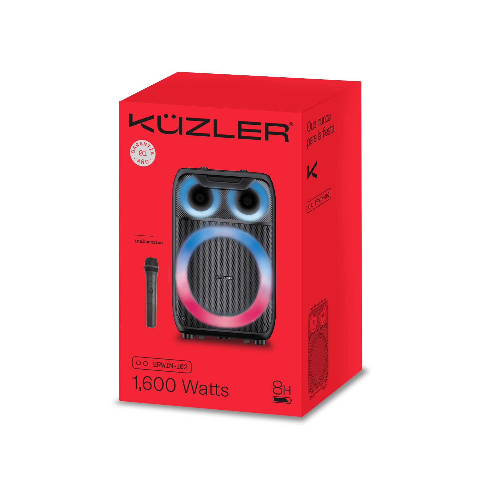 KUZLER PARTY SPEAKER LED 1600W ERWIN-102 - Imagen 2