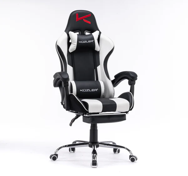 KUZLER SILLA GAMER NEGRO-BLANCO RIK-101B - Imagen 2