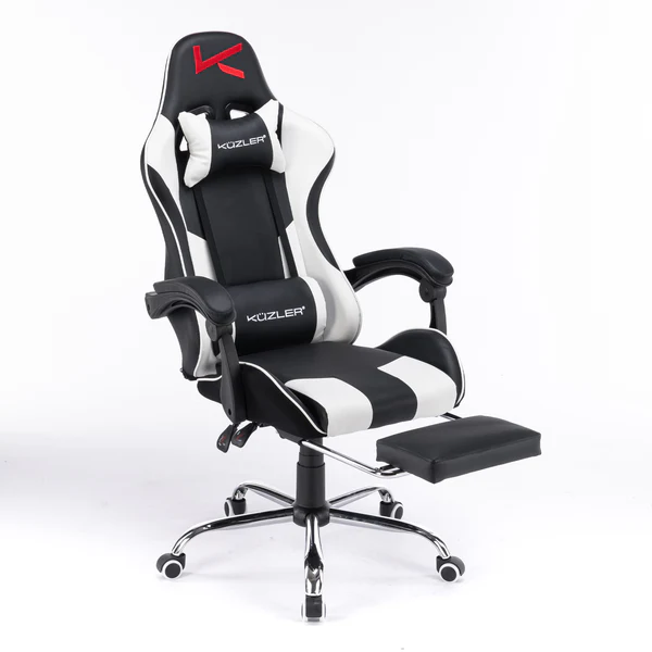 KUZLER SILLA GAMER NEGRO-BLANCO RIK-101B - Imagen 4